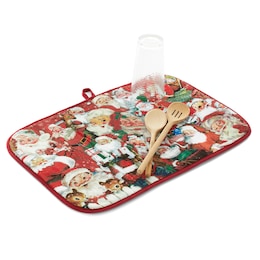 Retro Santa Drying Mat, , large