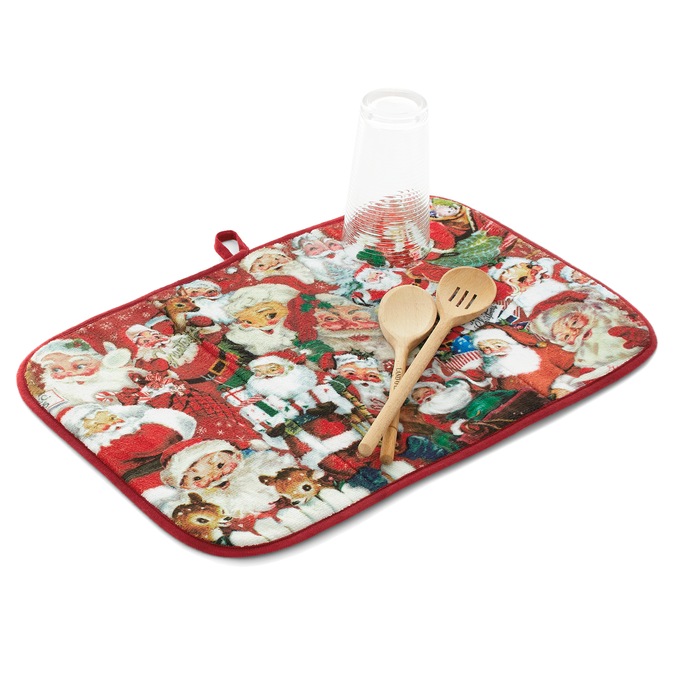Retro Santa Drying Mat, , large