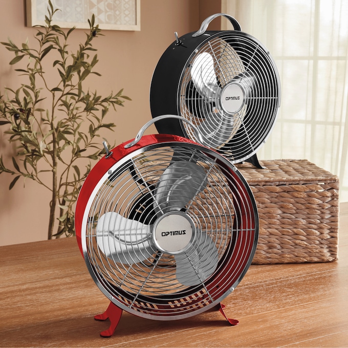 Optimus 10" Retro Design Drum Fan, , large