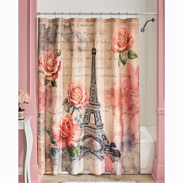 Paris Rose Shower Curtain, , large