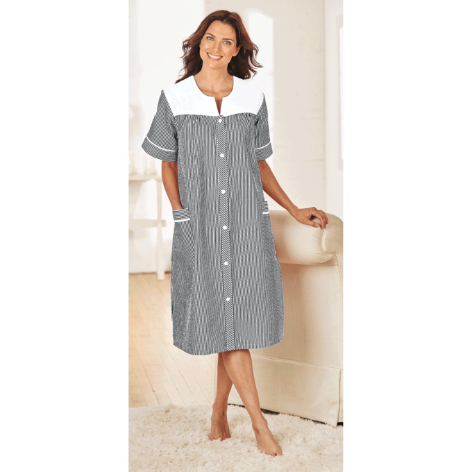 Duster With Embroidered Yoke, , large