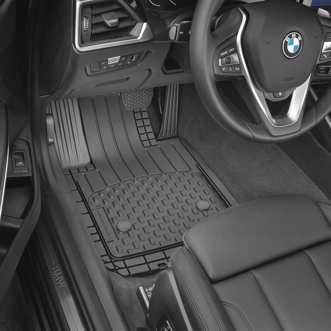 WeatherTech 4-Piece Trim-to-Fit Car Floor Mats, All-Weather, Black, large