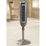 Lasko 52" Adjustable Space-Saving Oscillating Pedestal Tower Fan with 3-Speeds, Timer and Remote, Gray, , large