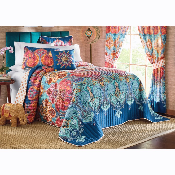 Boho Bedspread Set, , large