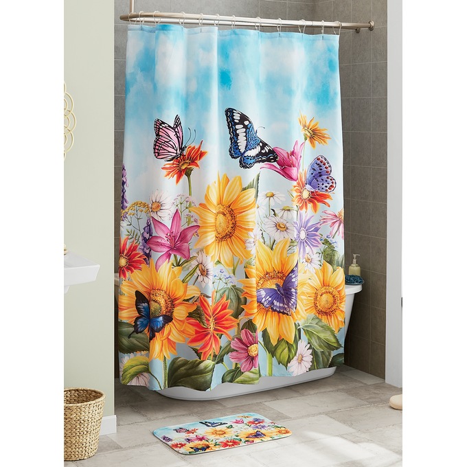 Sunflower Butterfly Bath Set, , large