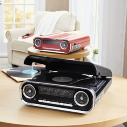 Vintage Turntable Speaker with Bluetooth, , large