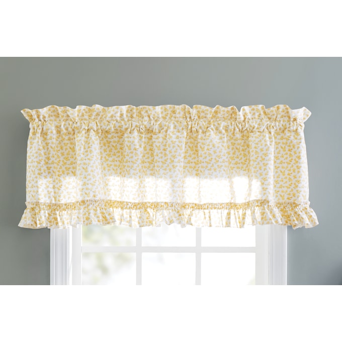 Mayfair Romantic Ruffled Semi-Sheer Cape Cod Valance, , large