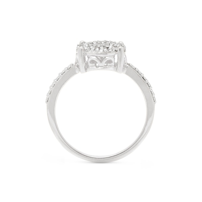 Diamond Round Cluster Ring, , large