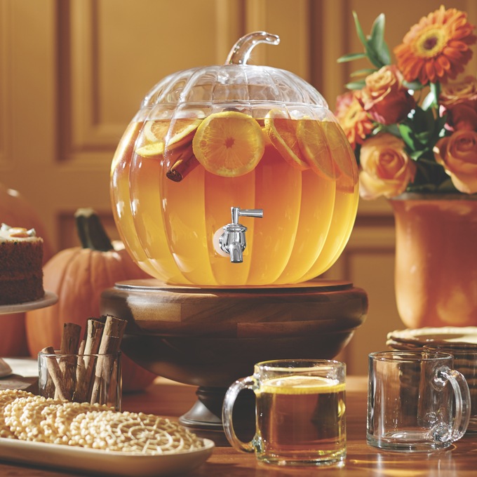 2 Gallon Glass Pumpkin Beverage Dispenser Ginny S