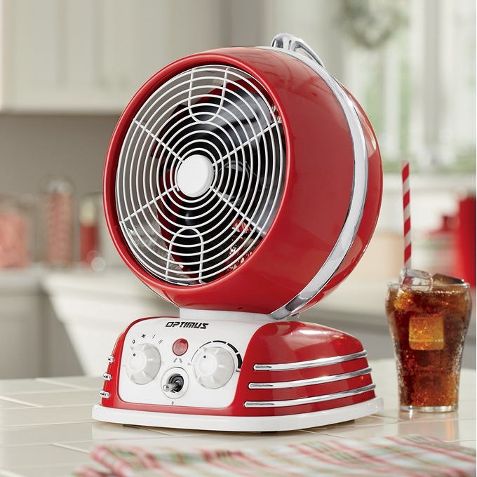 Optimus Retro Oscillating Fan Heater Ginny S
