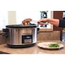 Elite Gourmet 8.5-qt. Programmable Stainless Steel Slow Cooker with Locking Lid, , large