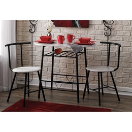3-pc. Faux-marble Dining Set, , large