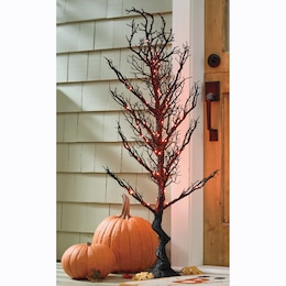 Lit Halloween Tree, , large