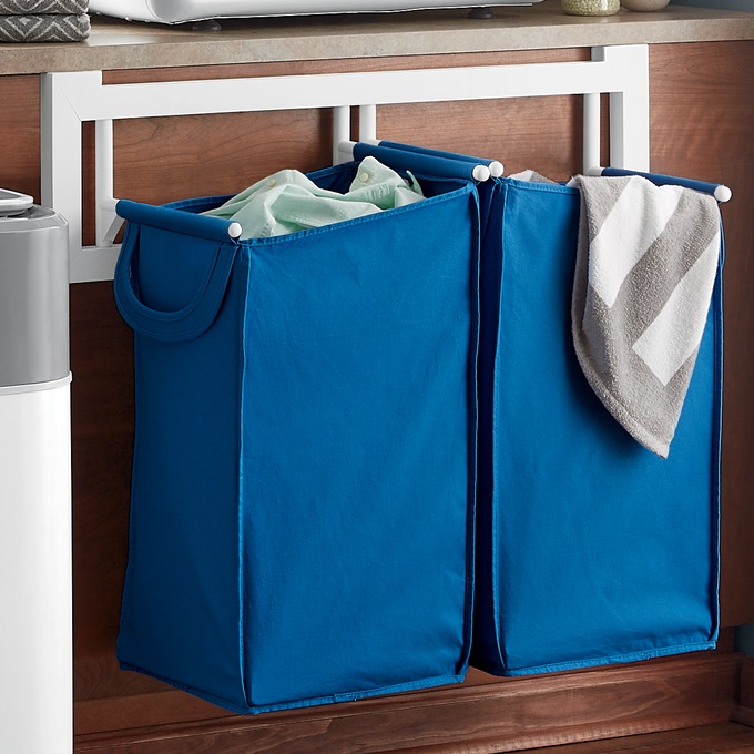 Set of 2 Hanging Hamper Baskets, , large
