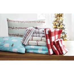 Novelty Cotton Flannel Sheet Set, , large