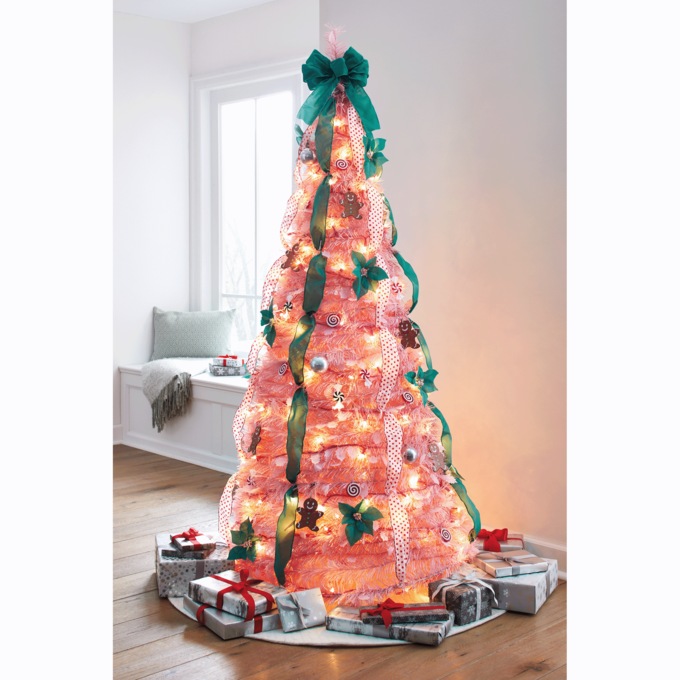 Lit Holiday Pop-Up Tree, , large