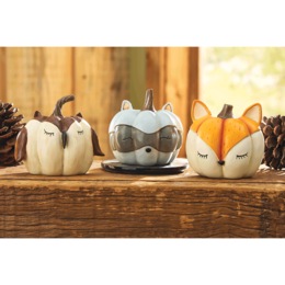 Set of 3 Forest Animal Pumpkins, , large