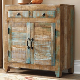 Wren Weathered Wood Cabinet, , large