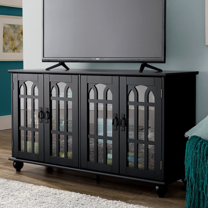 Arched Mission-Style TV Stand, , large