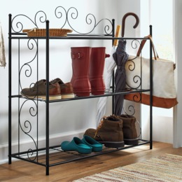 Lenni Scroll Shoe Rack, , large