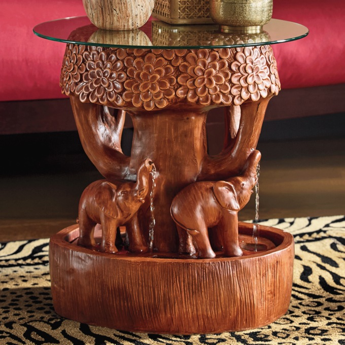 Elephant Tree Fountain Table, , large
