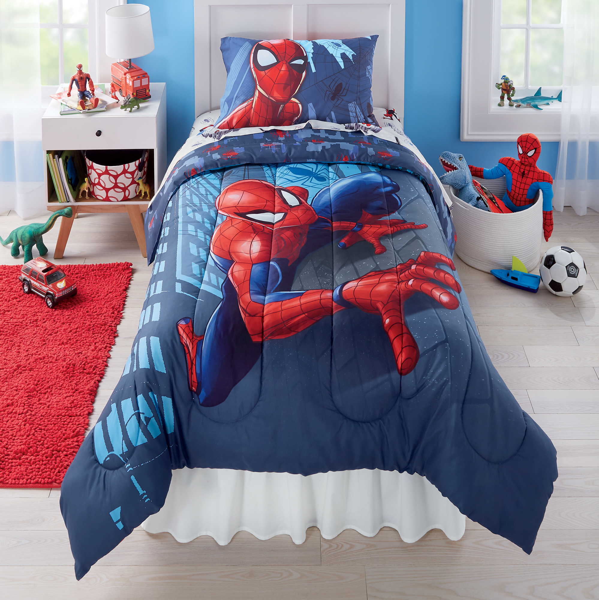 twin spiderman bed set