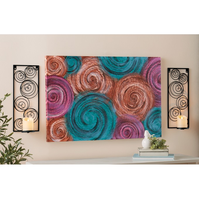Glitter Swirl Canvas and Sconces, , large