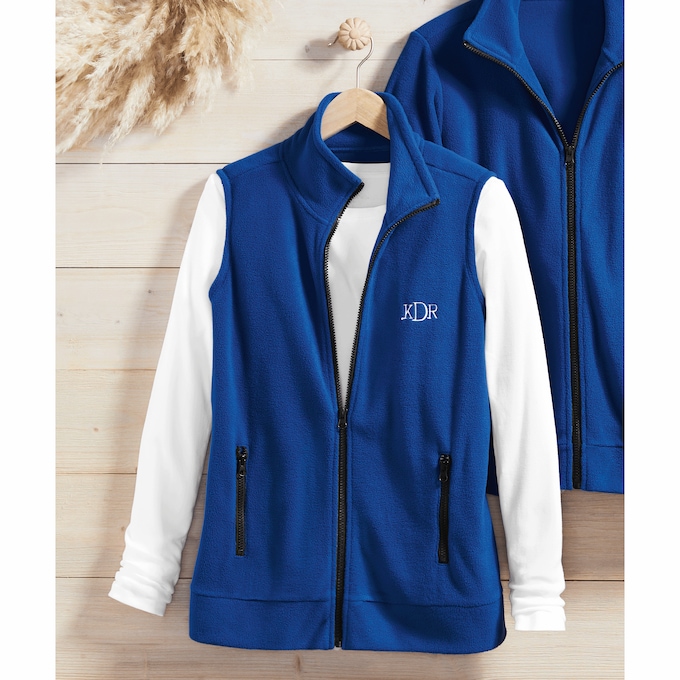 Personalized Women's Fleece Vest, , large