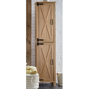 Barn Door Towel Cabinet, Distressed Wood, large