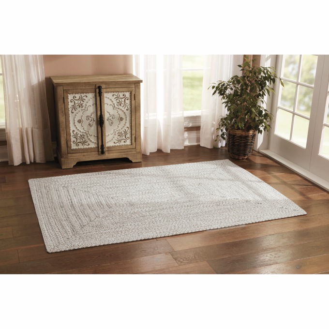 Neutral Braided Rug, , large