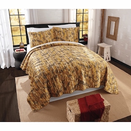 Velvet Animal Print Quilt and Sham, , large