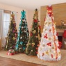 Poinsettia 6-Foot Pre-Lit Pop-Up Christmas Tree, , large