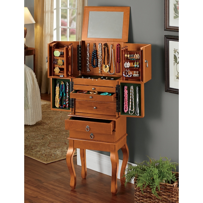 Camille Jewelry Armoire Ginny S Camille Jewelry Armoire Ginny S, Jewelry Armoire Oak