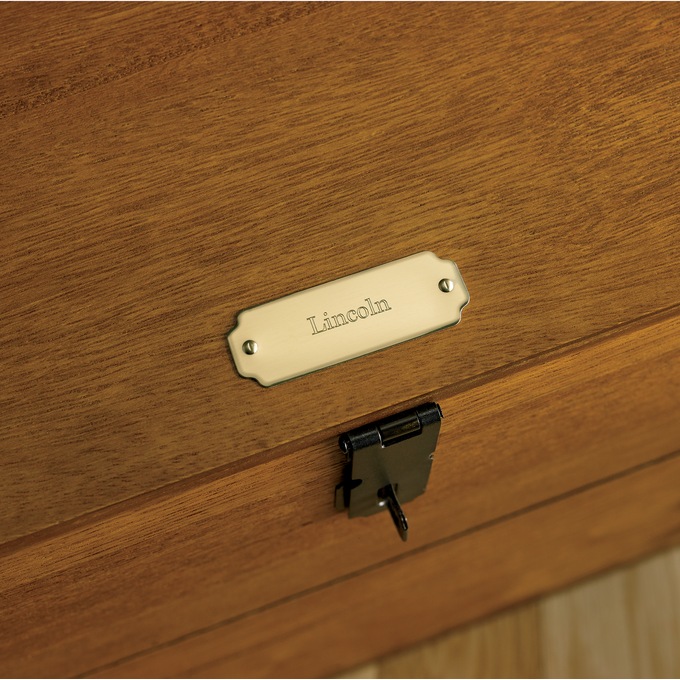 Personalized Wood-Finish Lined Box, , large