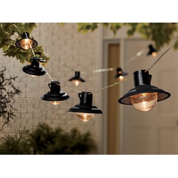Farmhouse Solar String Light - 10 LED Outdoor Lanterns, , large