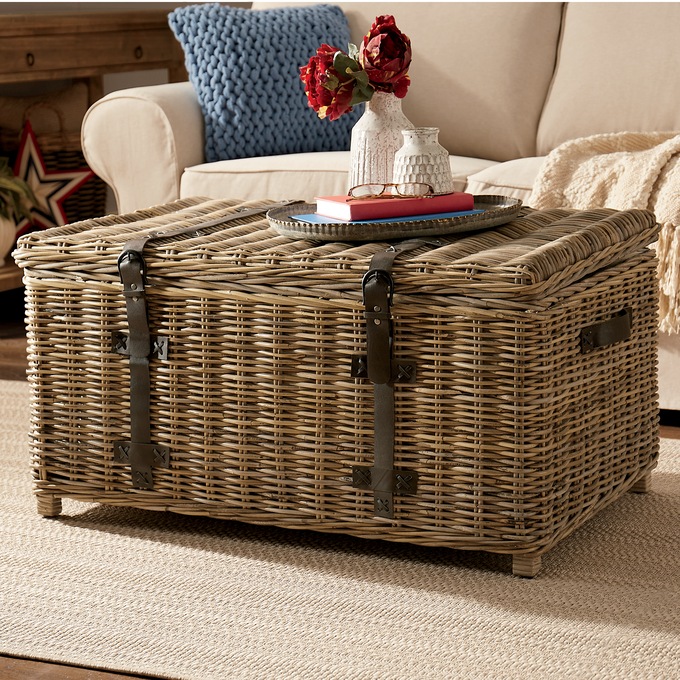 Rattan Coffee Table, , large