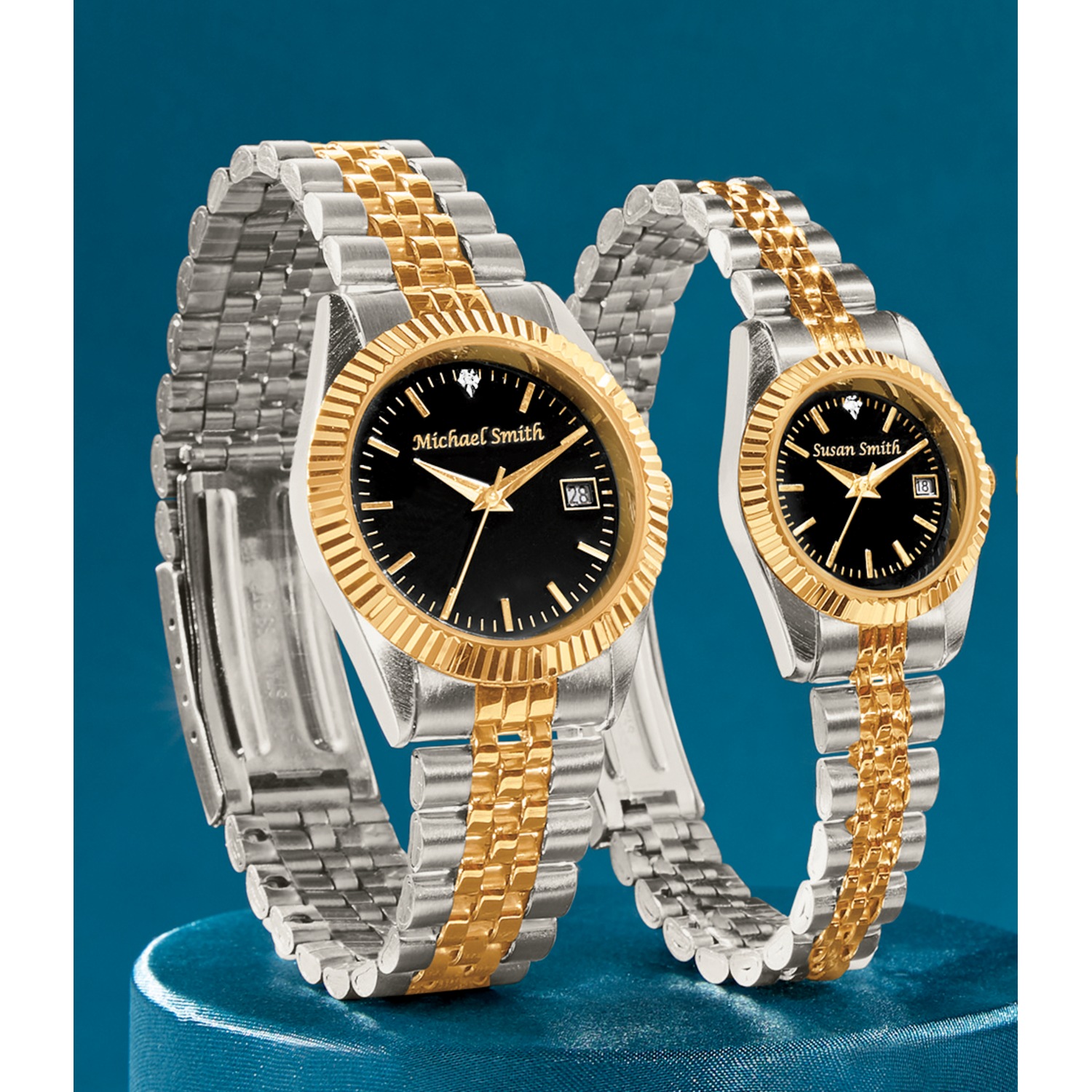 Men's or Women's Personalized Watch with Diamond Accent Ginny's