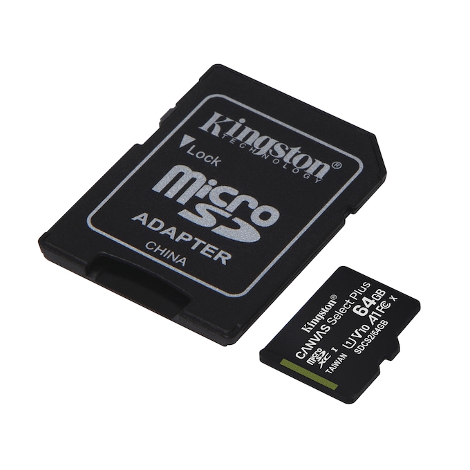 Kingston 64 GB MicroSD Card with SD Adapter, , large