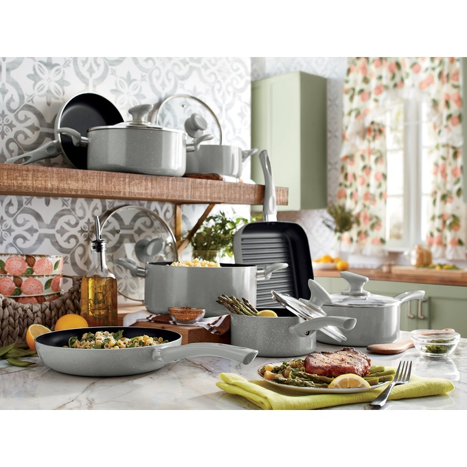 13-Piece Granite Aluminum Cookware Set, , large