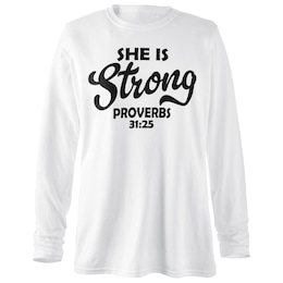 She Is Strong Long-Sleeve T-Shirt, , large