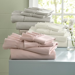 Ruffled-Edge Microfiber Sheet Set, , large