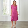 Short-Sleeve Snap-Front Duster with Pockets, , large