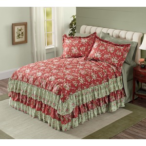 Heartland Triple Ruffle Bedspread, , large