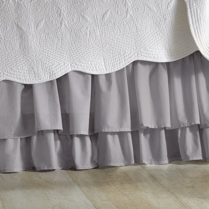 Cottage Voile Bedskirt, , large