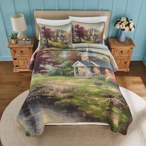 Thomas Kinkade Coverlet, , large