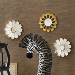 Set of 3 Autumn Gold Mirrors, , large