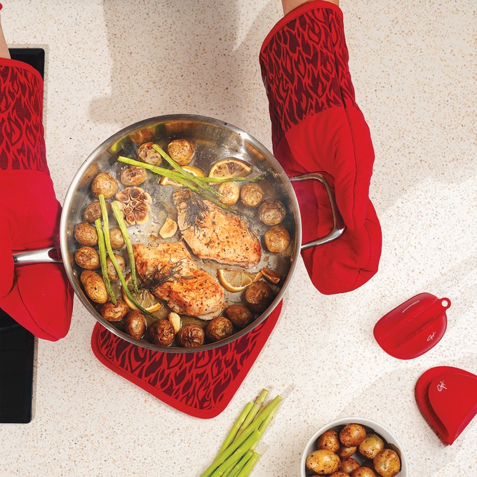 Guy Fieri Flavortown 10-Piece Stainless Steel Cookware Set, , large