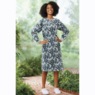 Henley Cotton-Blend Sweatshirt Dress, , large
