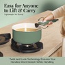 Gotham Steel 18-piece Detachable Cookware Set, Cream Sage, large