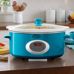 Ginny's Brand 6.5-Qt. Oval Digital Slow Cooker, , large
